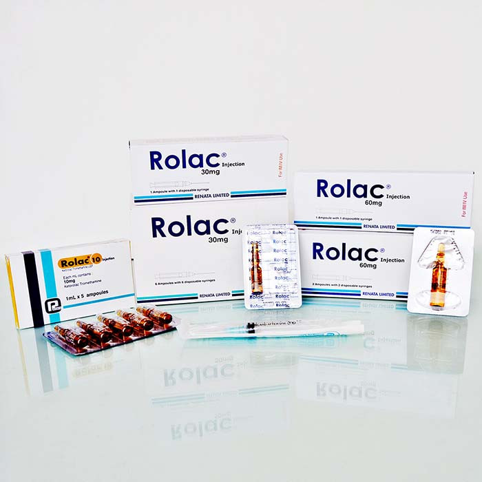 Pack Image: Rolac 10 mg Injection (1 ml ampoule)