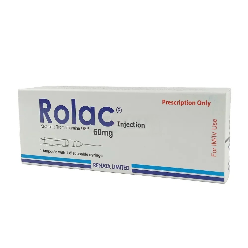 Pack Image: Rolac 60 mg Injection (2 ml ampoule)