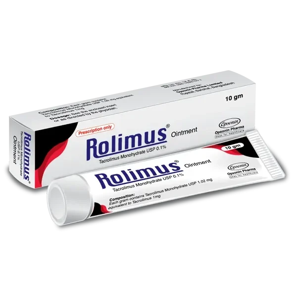 Pack Image: Rolimus 0.1% Ointment (10 gm tube)