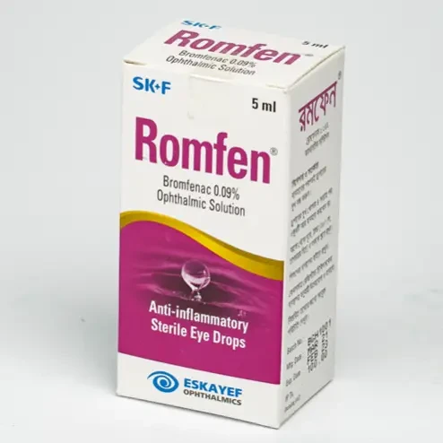 Pack Image: Romfen 0.09% Eye Drop (5 ml drop)