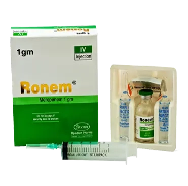 Pack Image: Ronem 1 gm Injection (1 gm vial)