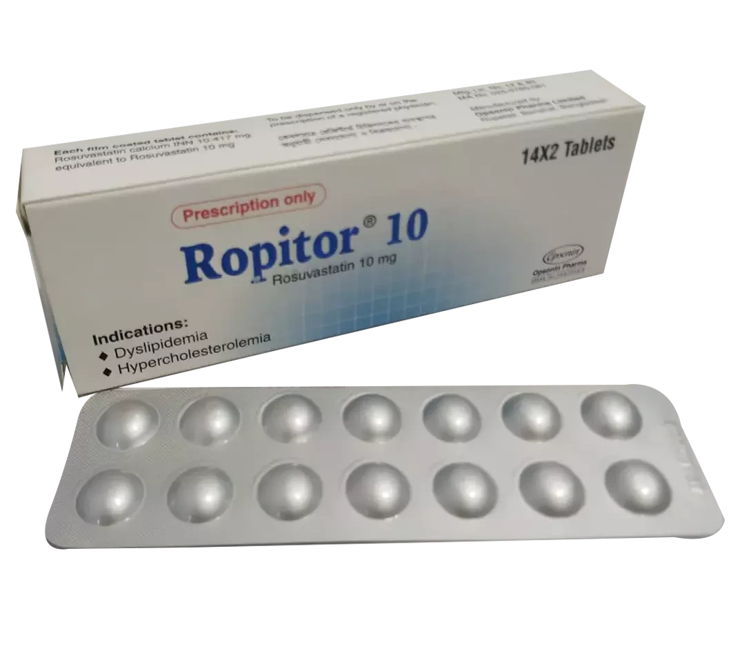 Pack Image: Ropitor 10 mg Tablet (2 x 14)