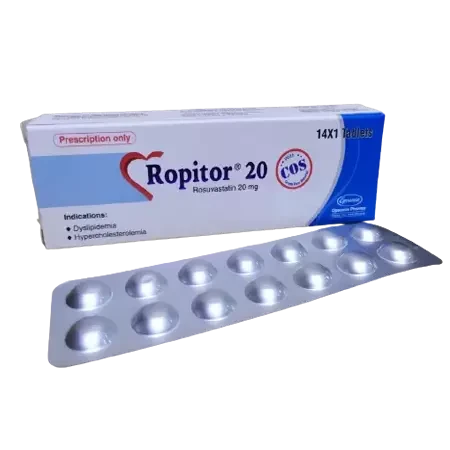 Pack Image: Ropitor 20 mg Tablet (1 x 14)