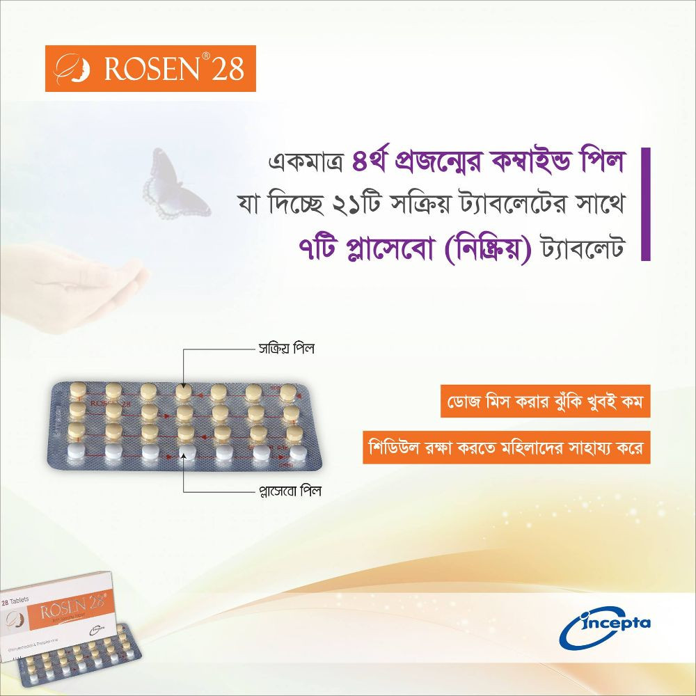 Pack Image: Rosen 3 mg Tablet ((21 active+7 inert) tablet)