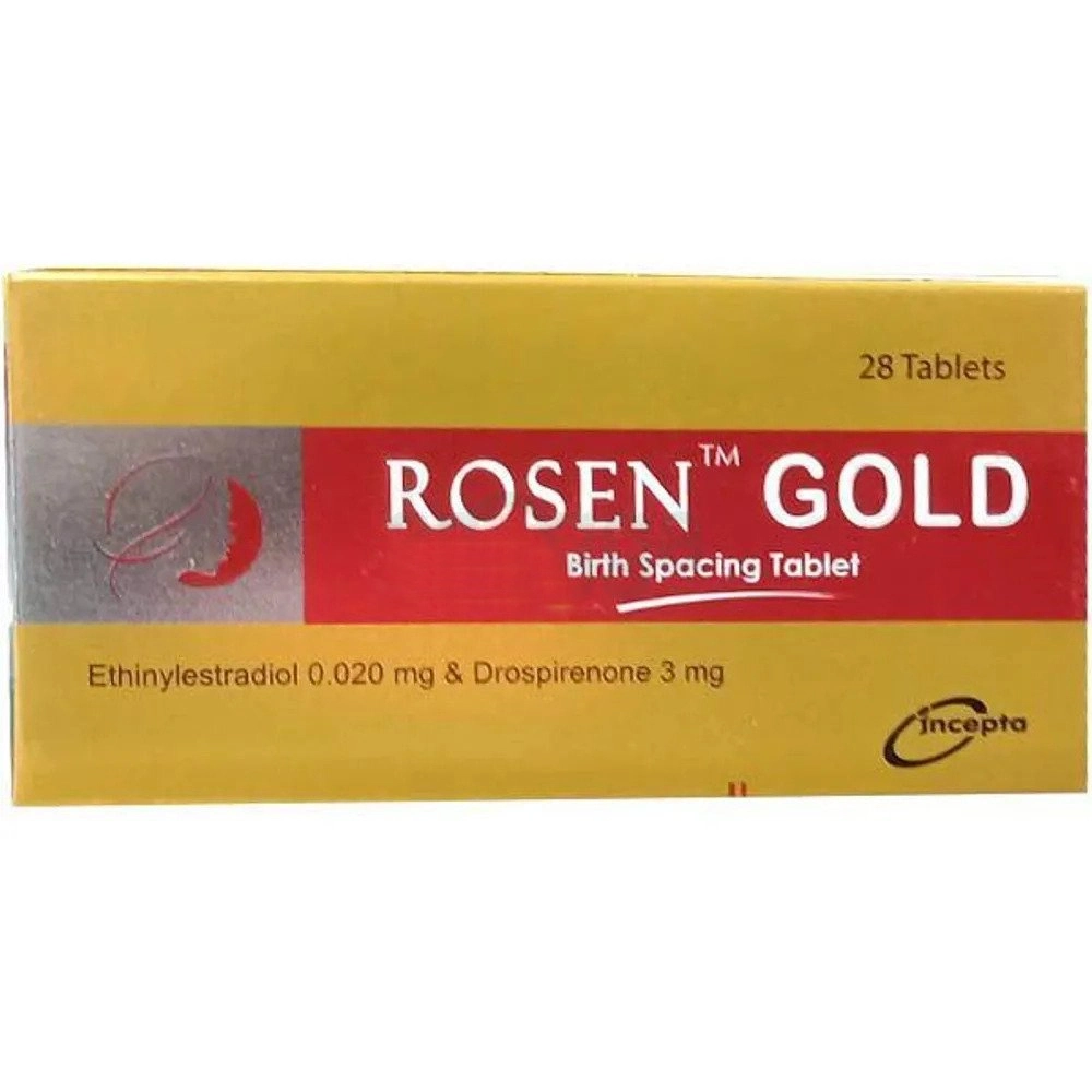 Pack Image: Rosen Gold 3 mg Tablet ((24 active+4 inert) tablet)