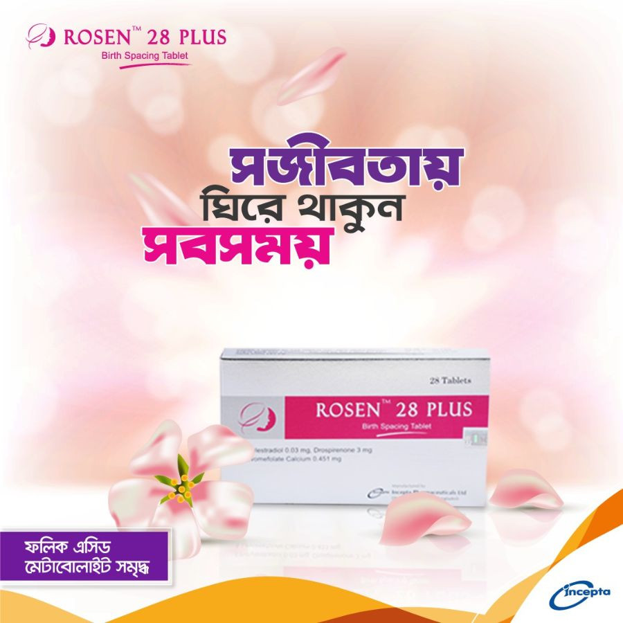 Pack Image: Rosen Plus 0.03 mg Tablet ((24 active+4 inert) tablet)