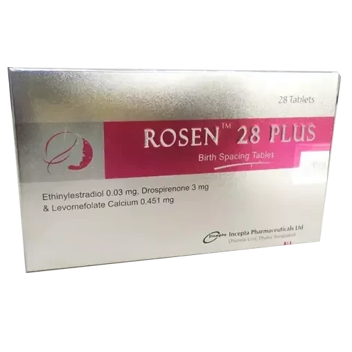 Pack Image: Rosen Plus 0.03 mg Tablet ((24 active+4 inert) tablet)