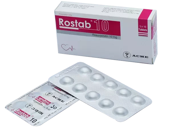 Pack Image: Rostab 10 mg Tablet (3 x 10)
