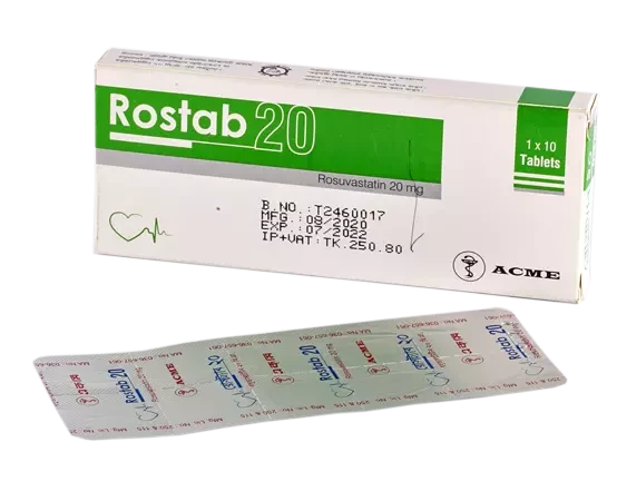 Pack Image: Rostab 20 mg Tablet (1 x 10)