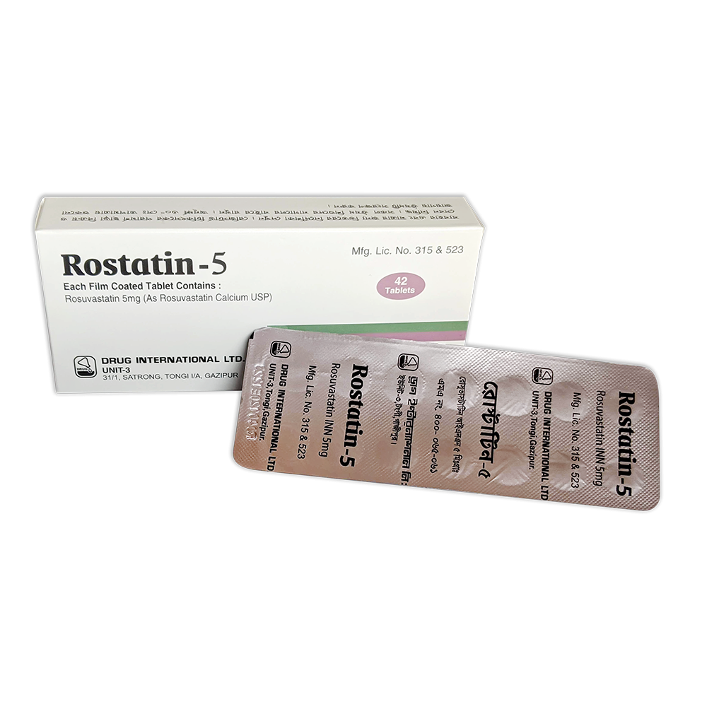 Pack Image: Rostatin 5 mg Tablet (3 x 14)