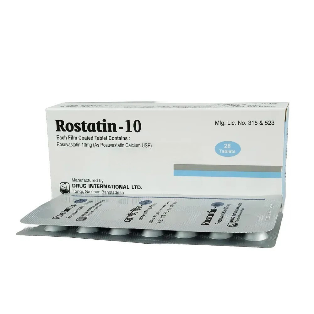 Pack Image: Rostatin 10 mg Tablet (2 x 14)