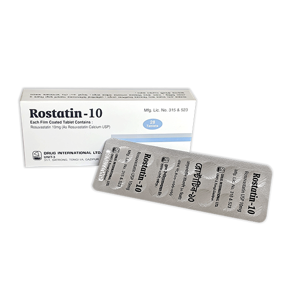 Pack Image: Rostatin 10 mg Tablet (2 x 14)