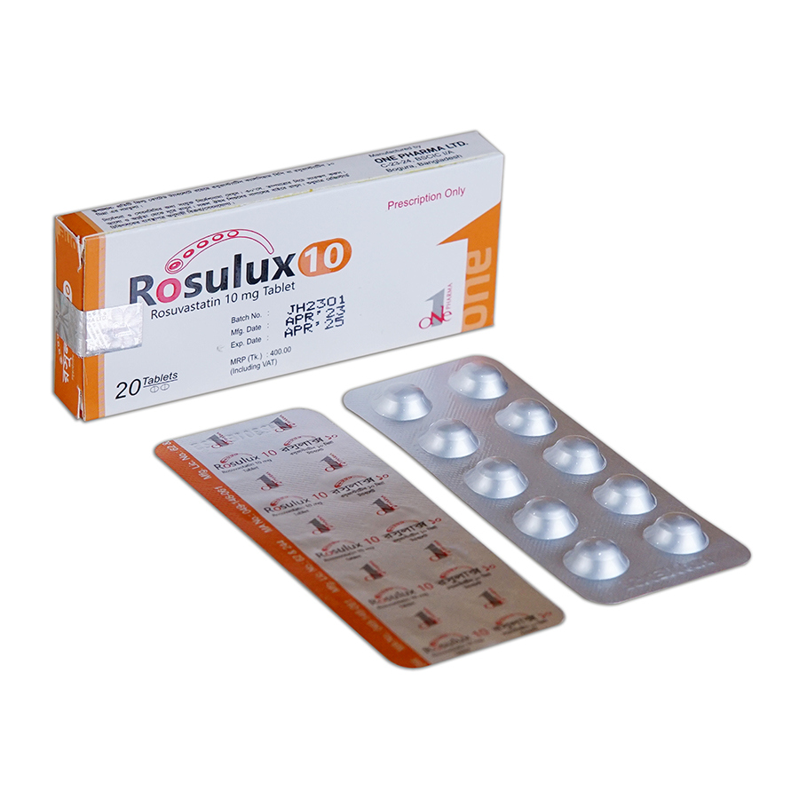 Pack Image: Rosulux 10 mg Tablet (2 x 10)