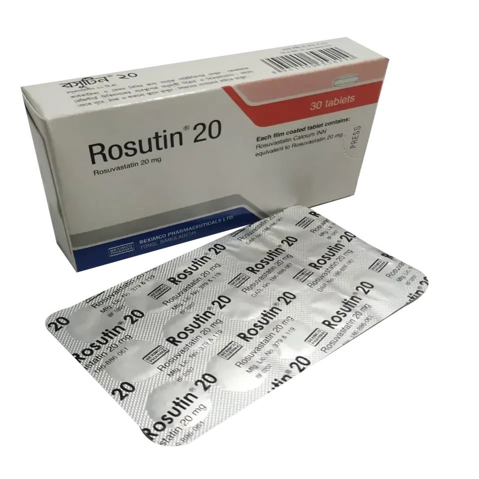 Pack Image: Rosutin 20 mg Tablet (2 x 15)
