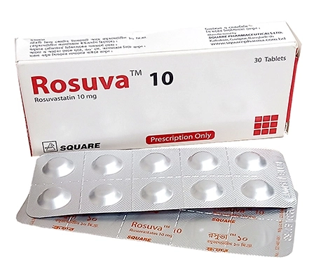 Pack Image: Rosuva 10 mg Tablet (3 x 10)