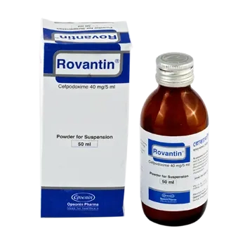 Pack Image: Rovantin 40 mg Suspension (50 ml bottle)