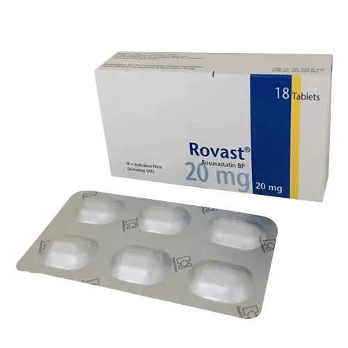 Pack Image: Rovast 20 mg Tablet (3 x 6)