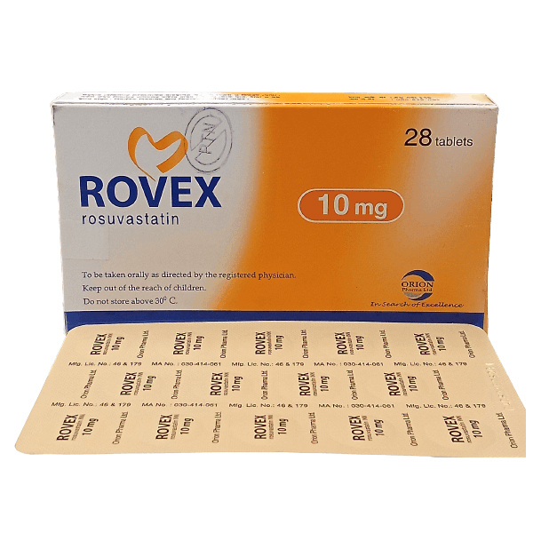 Pack Image: Rovex 10 mg Tablet (2 x 14)