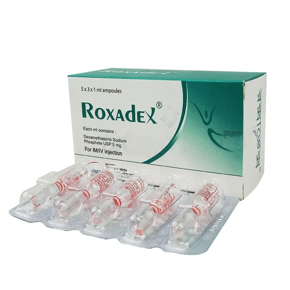 Pack Image: Roxadex 5 mg Injection (1 ml ampoule)