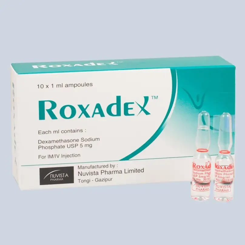 Pack Image: Roxadex 5 mg Injection (1 ml ampoule)