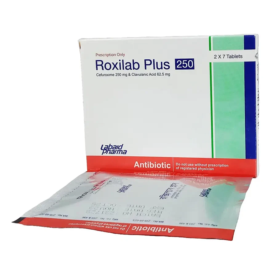 Pack Image: Roxilab Plus 250 mg Tablet (2 x 7)