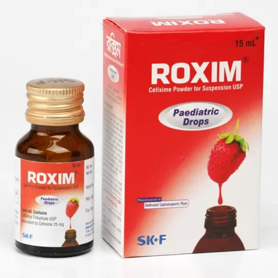 Pack Image: Roxim 25 mg Pediatric Drop (15 ml bottle)