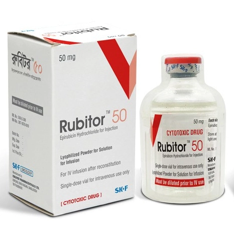 Pack Image: Rubitor 2 mg Injection (50 mg vial)