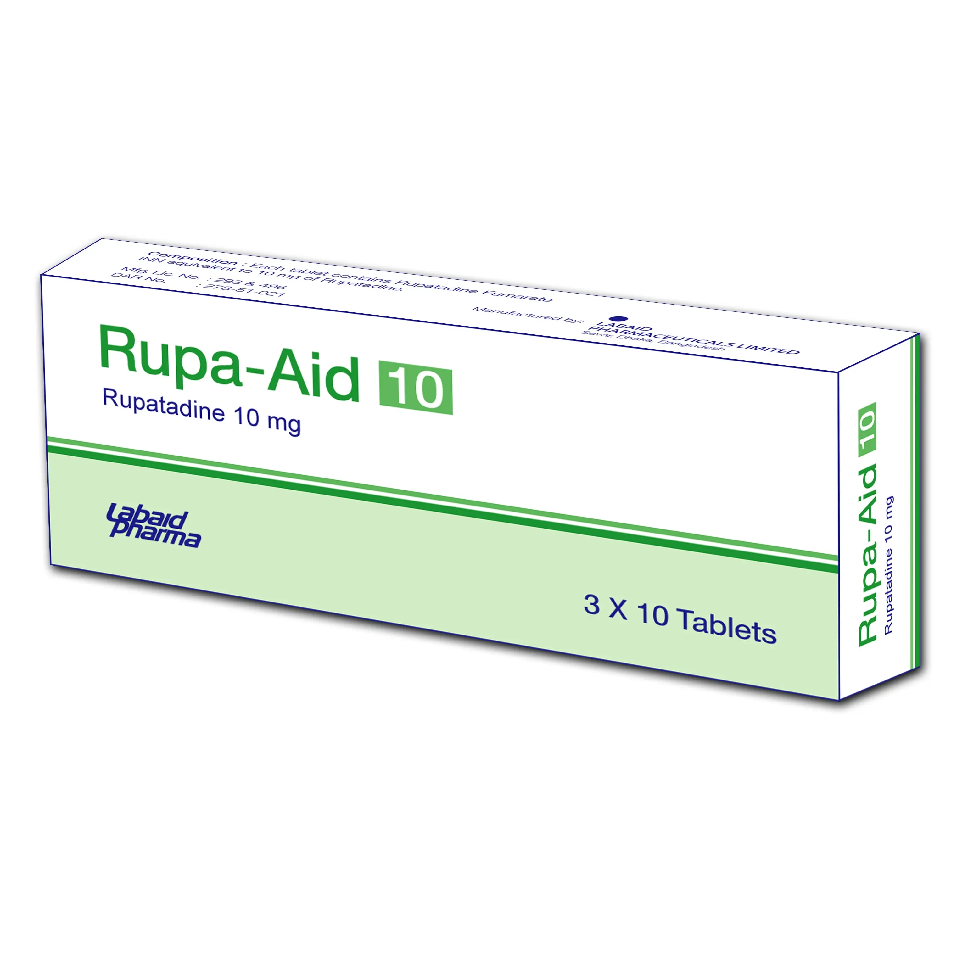 Pack Image: Rupa-Aid 10 mg Tablet (3 x 10)