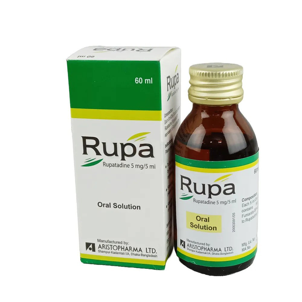 Pack Image: Rupa 5 mg Oral Solution (60 ml bottle)