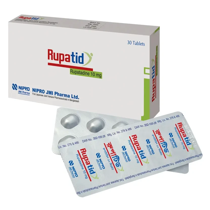 Pack Image: Rupatid 10 mg Tablet (3 x 10)