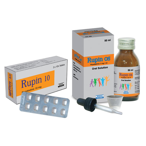 Pack Image: Rupin 5 mg Oral Solution (50 ml bottle)