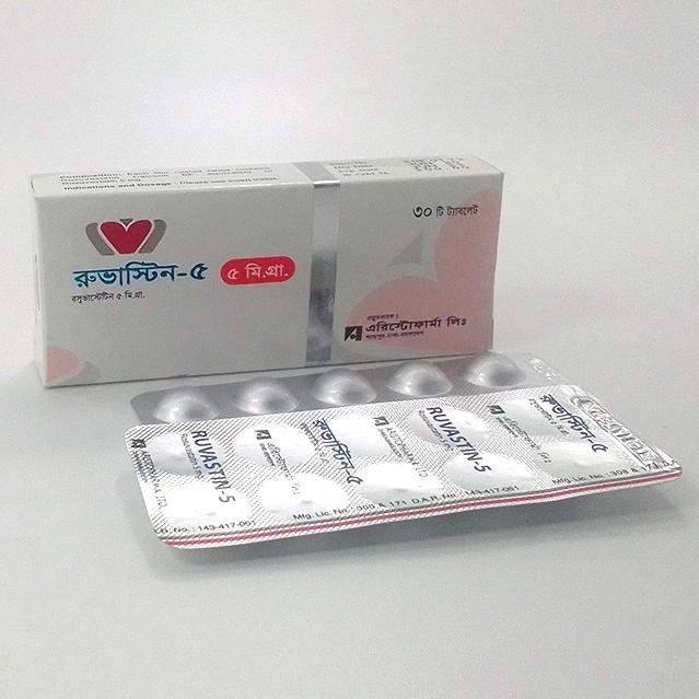 Pack Image: Ruvastin 5 mg Tablet (3 x 10)