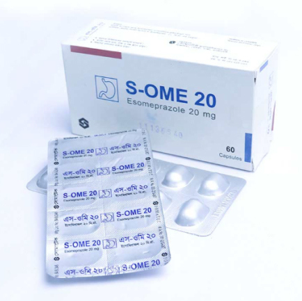 Pack Image: S-Ome 20 mg Capsule (6 x 10)