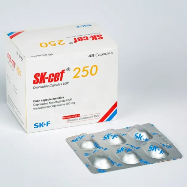 Pack Image: SK-cef 250 mg Capsule (8 x 6)