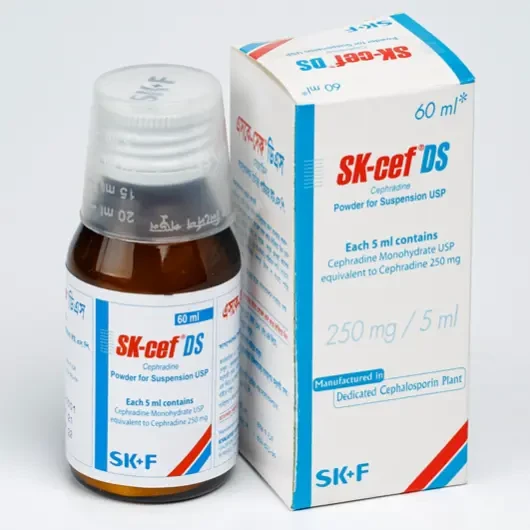 Pack Image: SK-cef DS 250 mg Suspension (60 ml bottle)