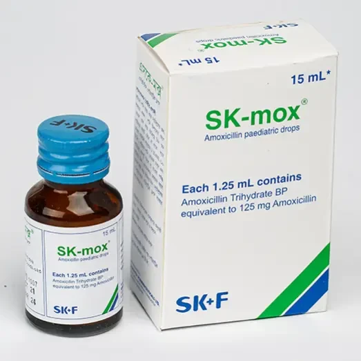 Pack Image: SK-mox 125 mg Pediatric Drop (15 ml bottle)