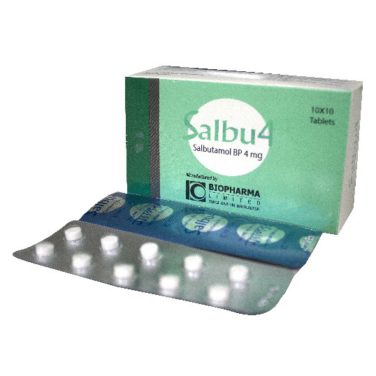 Pack Image: Salbu 4 mg Tablet (10 x 10)