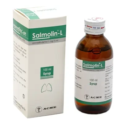 Pack Image: Salmolin-L 1 mg Syrup (60 ml bottle)