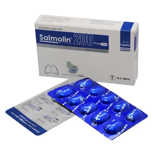 Pack Image: Salmolin 200 mcg Inhalation Capsule (5 x 10)