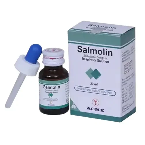 Pack Image: Salmolin 5 mg Respirator Solution (20 ml pack)