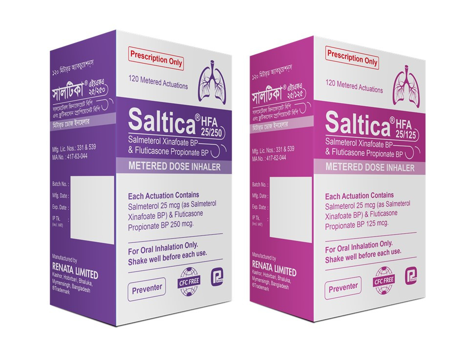 Pack Image: Saltica (25 mcg Inhaler (120 metered dose)