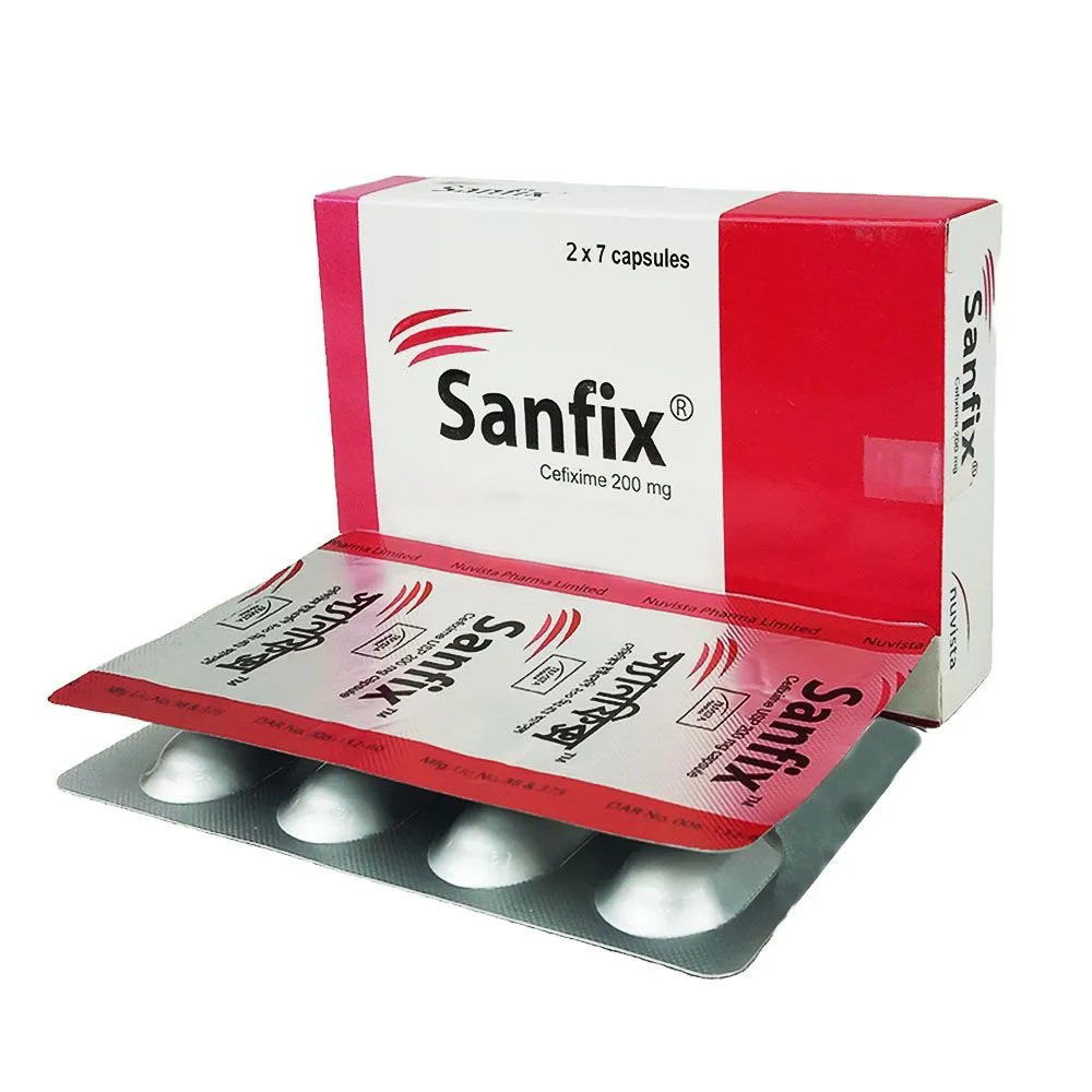 Pack Image: Sanfix 200 mg Capsule (2 x 7)