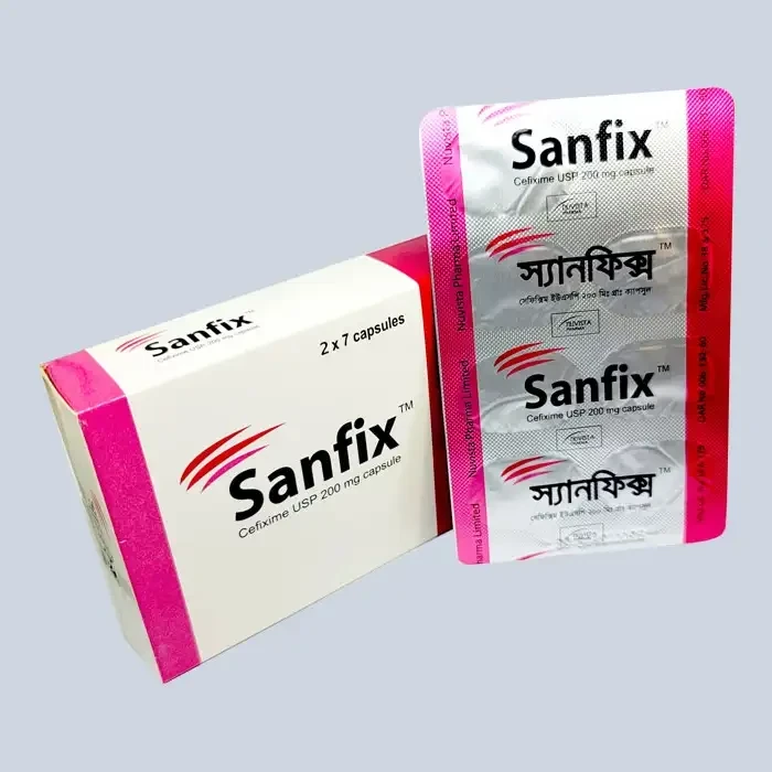 Pack Image: Sanfix 200 mg Capsule (2 x 7)