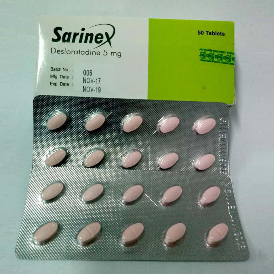 Pack Image: Sarinex 5 mg Tablet (5 x 10)