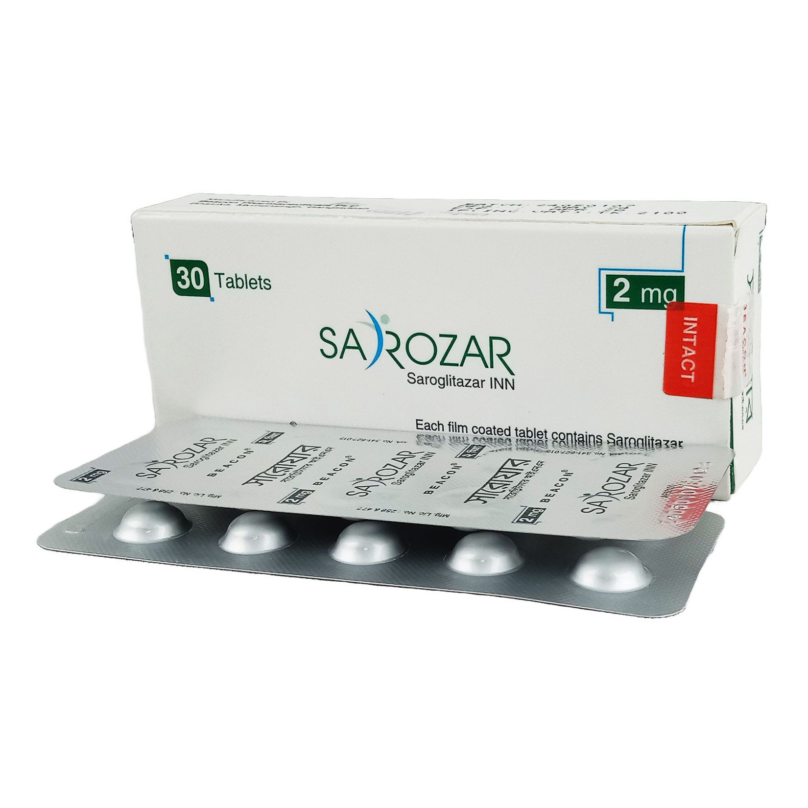 Pack Image: Sarozar 2 mg Tablet (3 x 10)