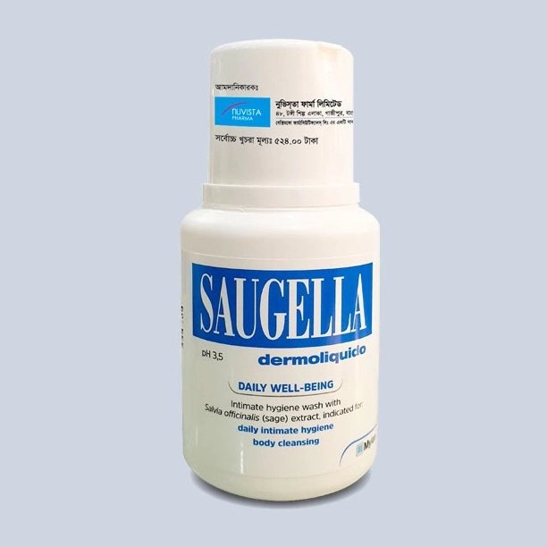 Pack Image: Saugella Dermoliquido  Topical Solution (100 ml bottle)