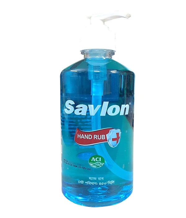 Pack Image: Savlon 0.5% 70% Hand Rub (250 ml bottle)