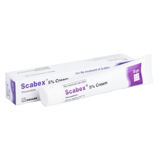 Pack Image: Scabex 5% w Cream (30 gm tube)