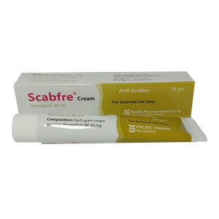 Pack Image: Scabfre 5% w Cream (30 gm tube)