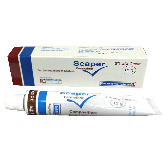 Pack Image: Scaper 5% w Cream (30 gm tube)